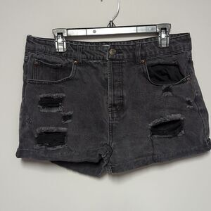 Forever 21 Black Denim Shorts